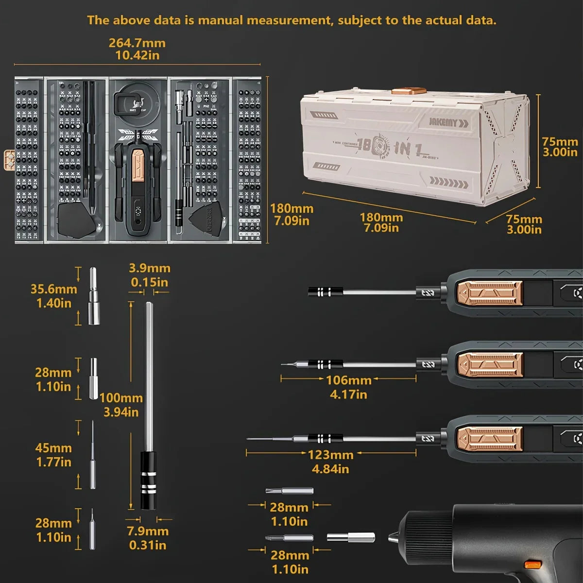 180 In 1 Precision Electric Screwdriver Set