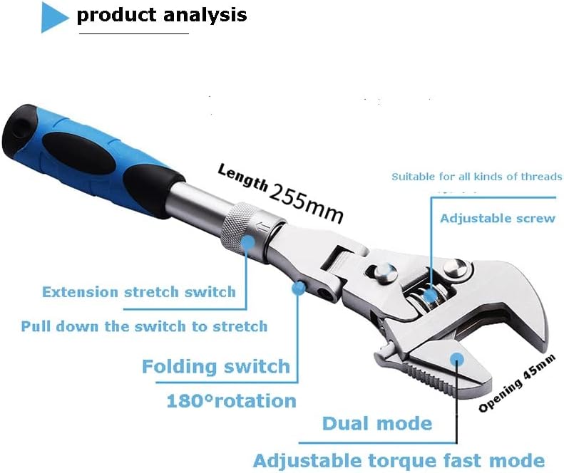 5-In-1 Adjustable Ratchet Wrench