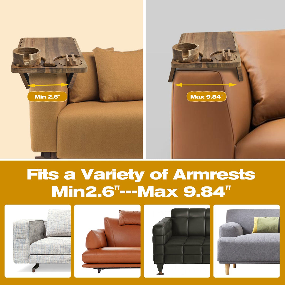4-in-1 Couch Arm Table