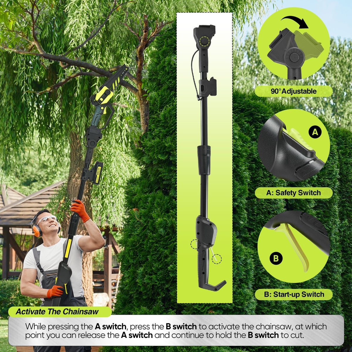Cordless Pole Saw and Mini Chainsaw