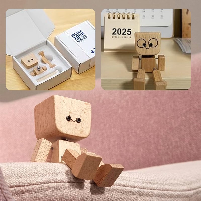 Shaking Wooden Man Figurine