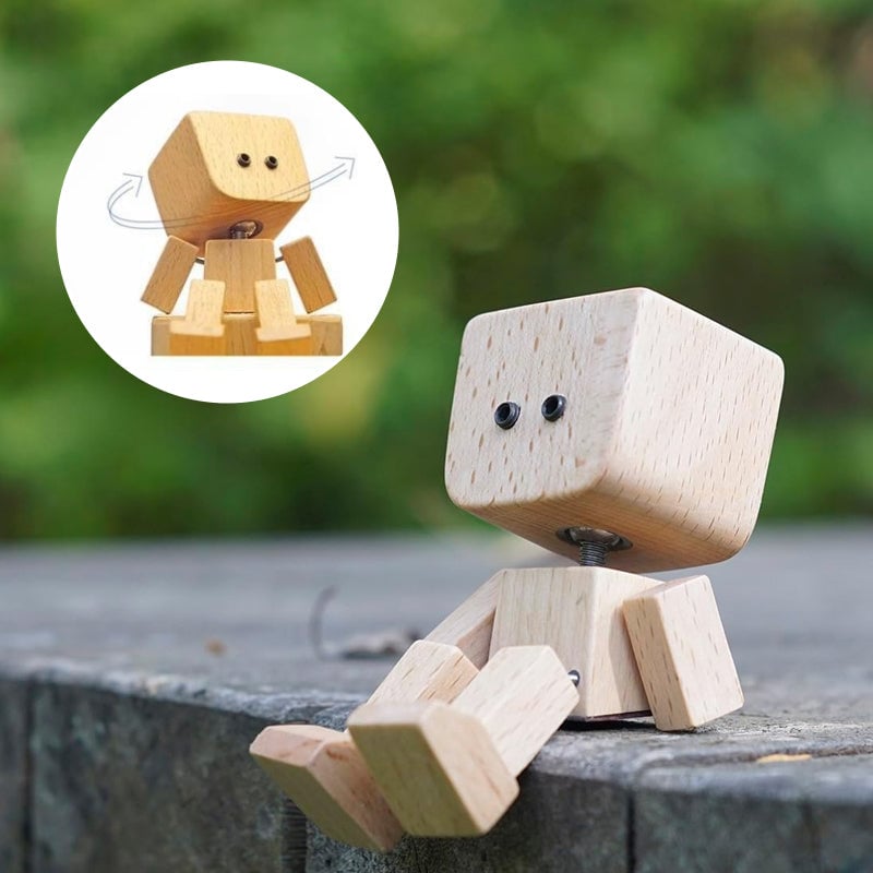Shaking Wooden Man Figurine