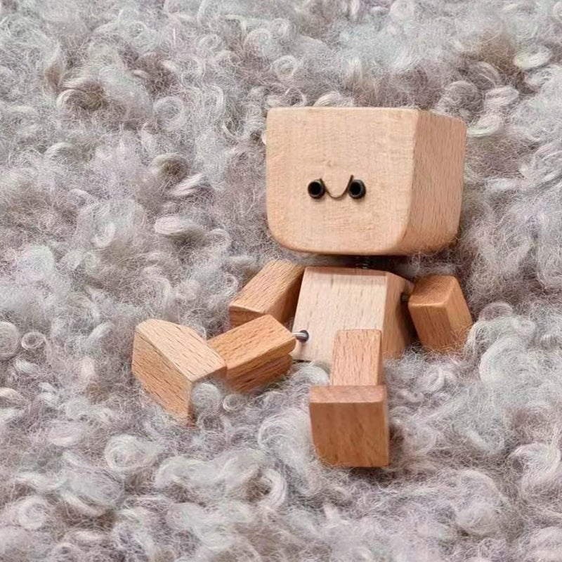 Shaking Wooden Man Figurine