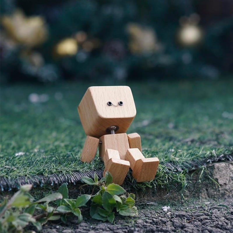 Shaking Wooden Man Figurine