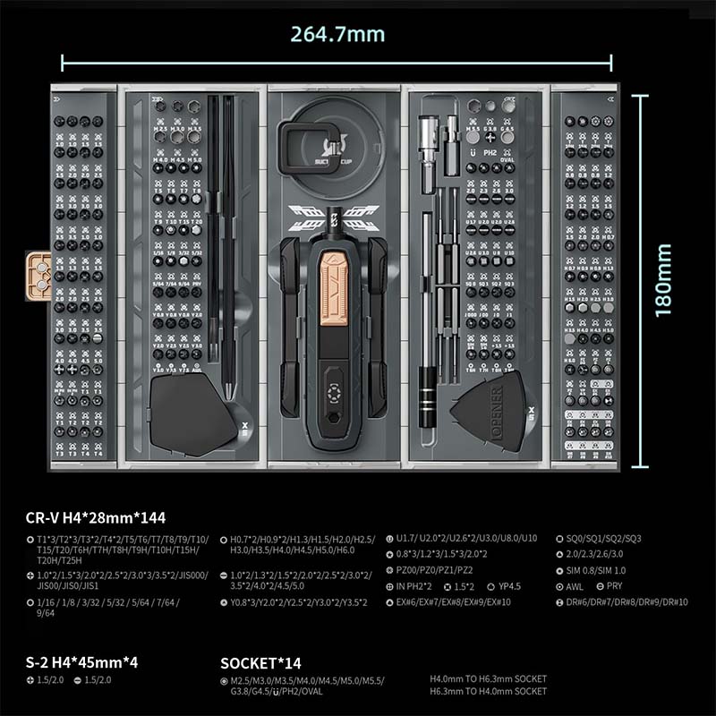 180 In 1 Precision Electric Screwdriver Set