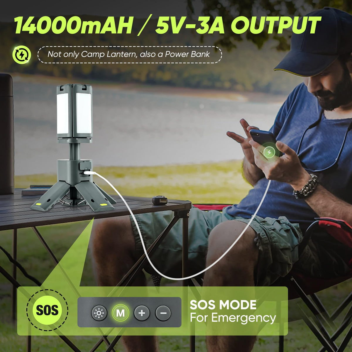 Telescopic Rechargeable Camping Lantern